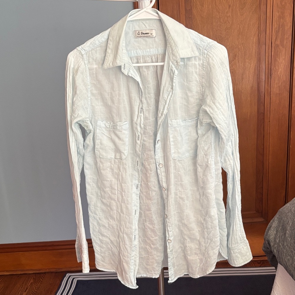 Light Blue Casual Button Down Shirt